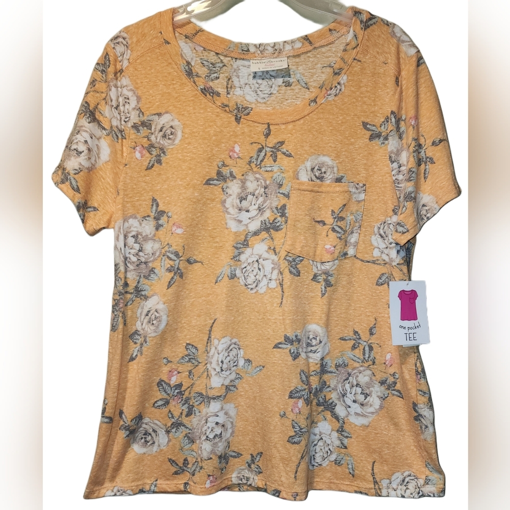 Bobbie Brooks Short Sleeve Shirt with Pocket Size L